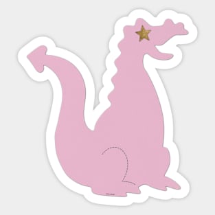 Die Cut Dragon (pink) Sticker